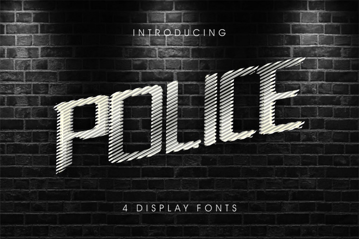 Police Line Do Not Cross 4 display fonts Font Download
