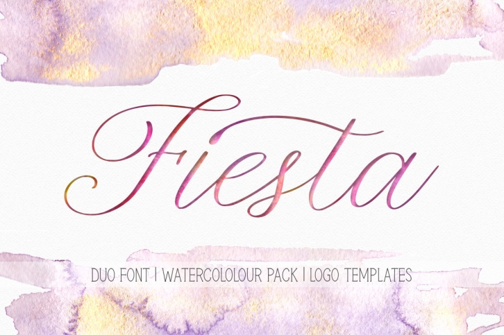 Fiesta. Duo Font + Bonuses. Font Download