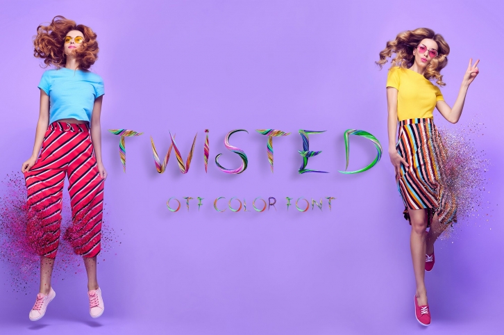 Twisted - otf color font Font Download