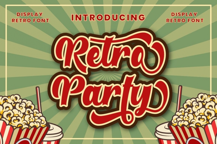 Retro Party - Display Retro Font Font Download