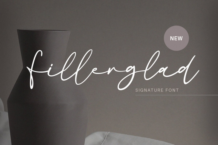 Fillerglad - Signature Font Font Download