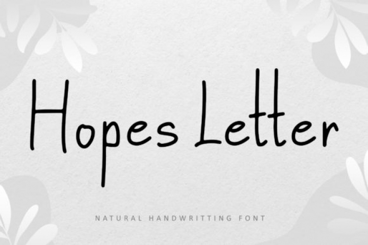 Hopes Letter Font Download