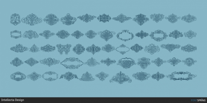 George Bickham Rough Ornaments Font Download