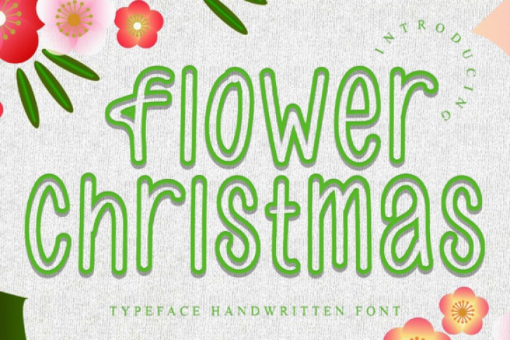 Flower Christmas Font Download