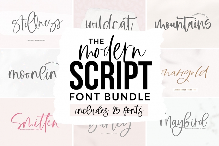 Modern Script Font BUNDLE Font Download