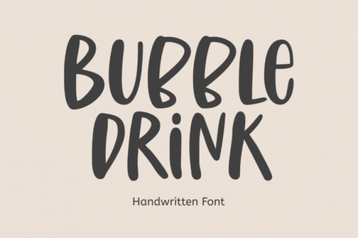 Bubble Drink Font Download
