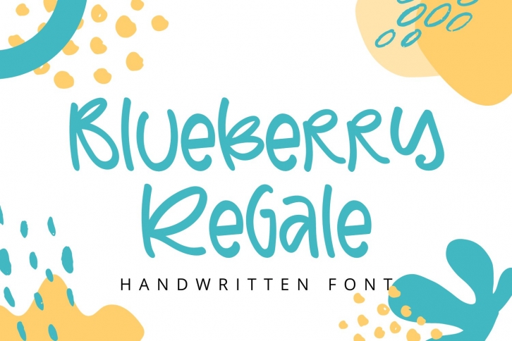 Blueberry Regale - Unique Handwritten Font Font Download