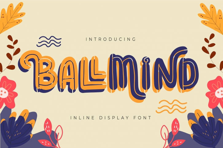 Ballmind | Inline Display Font Font Download