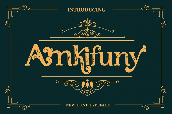 Amkifuny New Brush Serif Display Font Typeface Font Download