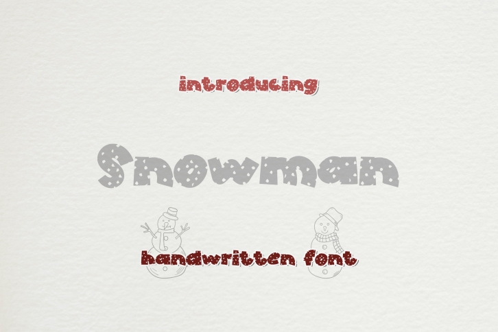 Snowman - A Snowy Handwritten Display Font Font Download