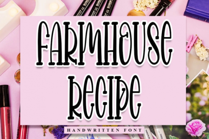 Farmhouse Recipe Font Download