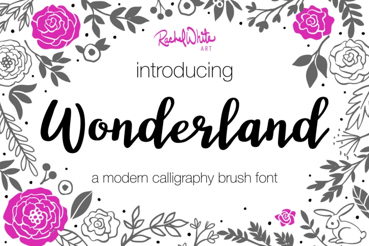 Wonderland, modern calligraphy font Font Download