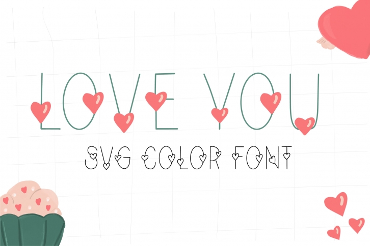 Love Valentines svg color font Font Download