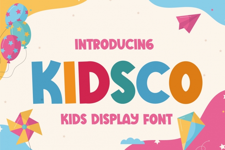Kidsco - Cute Display Font Font Download