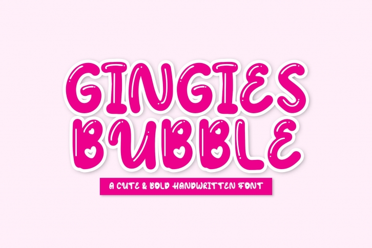 Gingies Bubble - Handwritten Font YR Font Download