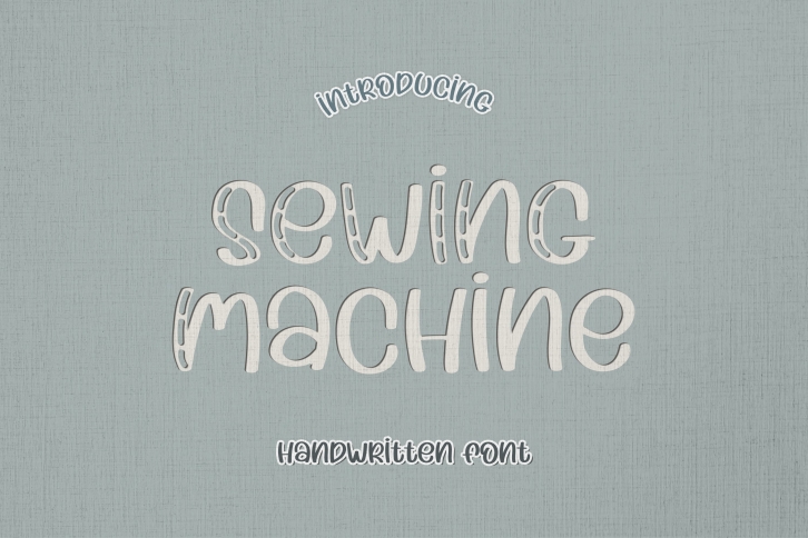 Sewing Machine - A Stitchy Handwritten Font Font Download