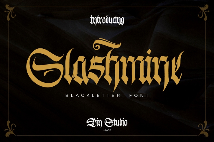 Slashmine-Blackletter Font Font Download
