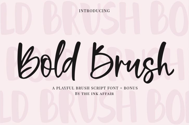 Bold Brush Font + Bonus Font Font Download