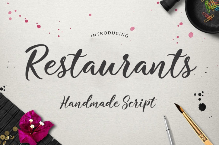 Restaurants Script Font Font Download