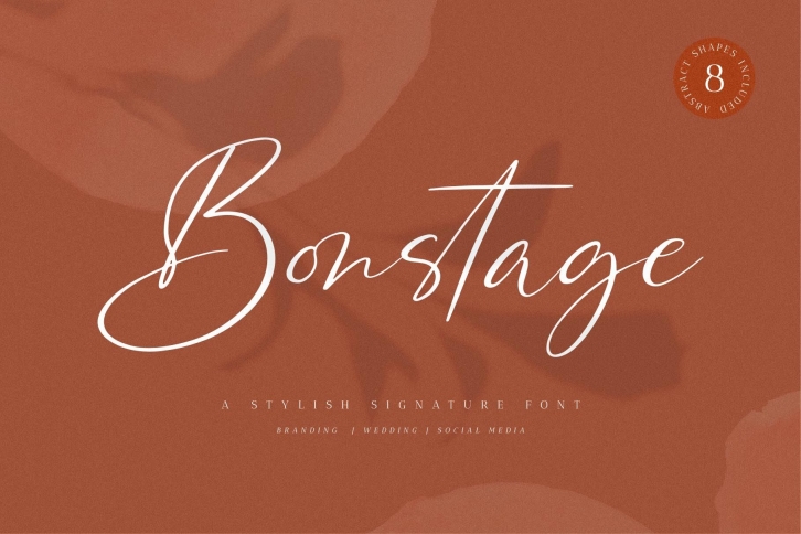 Bonstage Font + Abstract Shapes Font Download