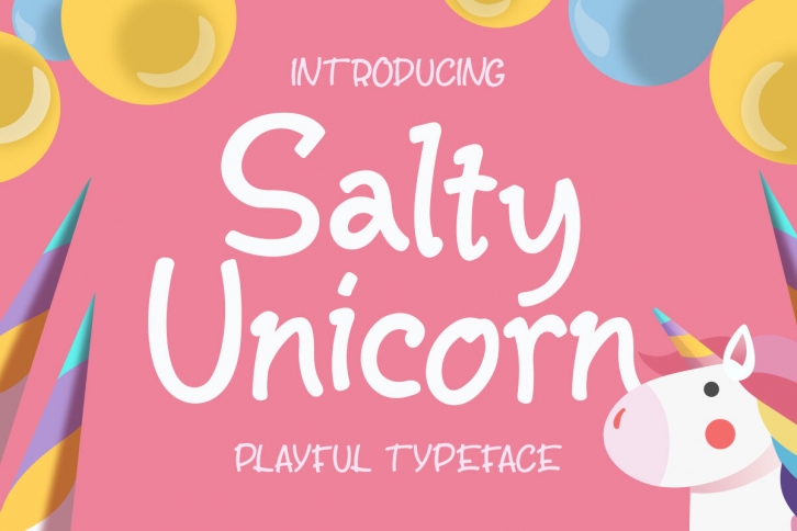 Salty Unicorn Playful Typeface Font Download