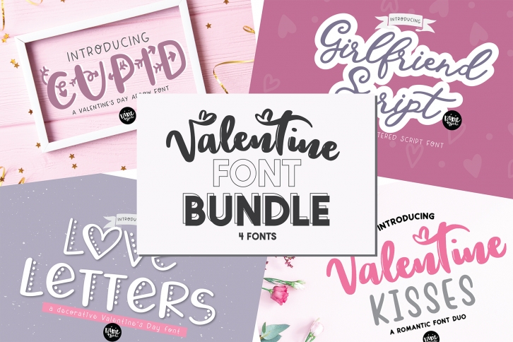 VALENTINE'S DAY Font Bundle Font Download