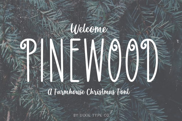 PINEWOOD Farmhouse Christmas Font Font Download