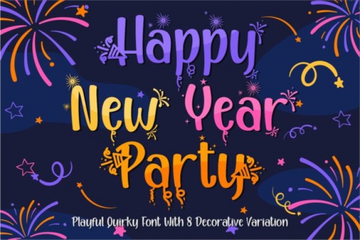Happy New Year Party Font Download