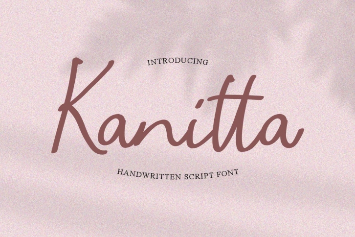 Kanitta - Handwriting Script Font Download