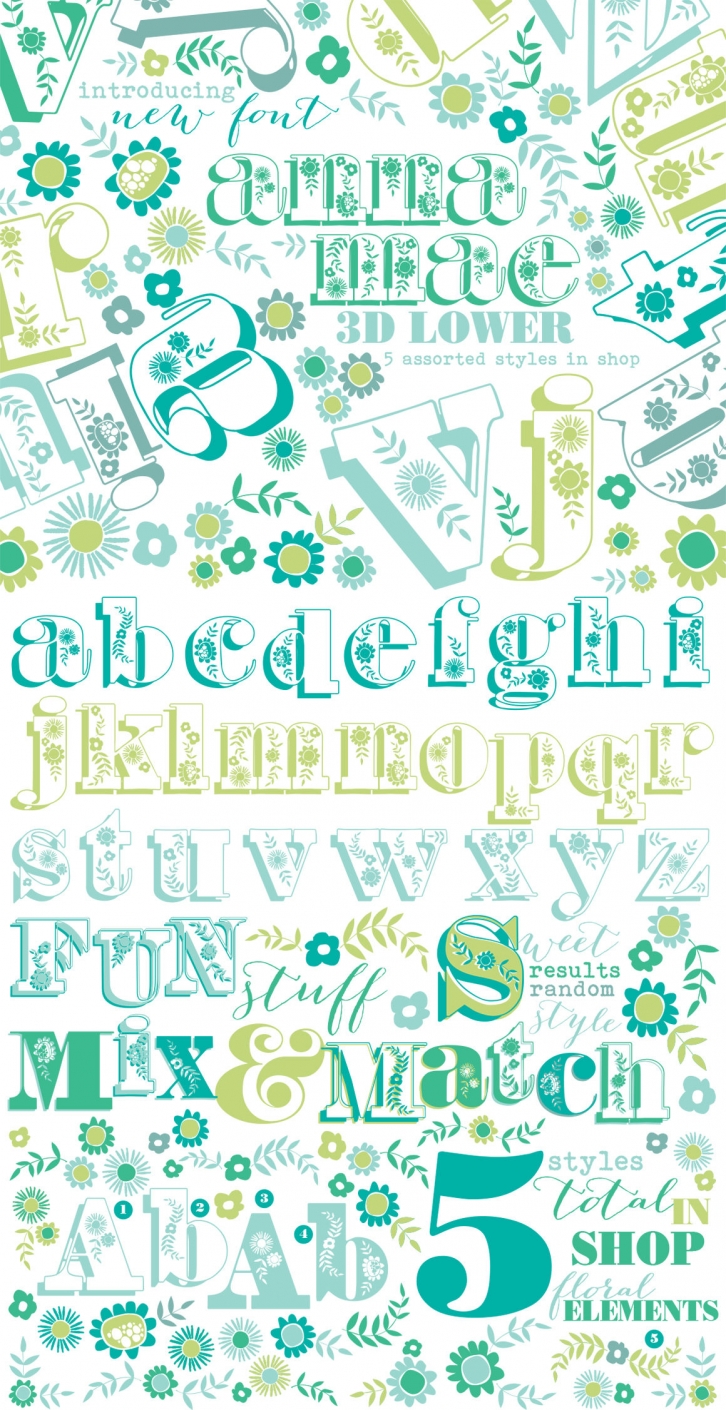 Anna Mea Shadowed Lowercase Font Font Download