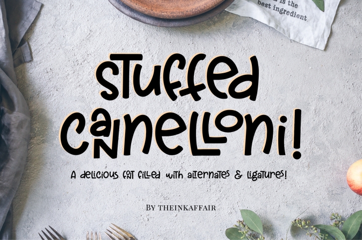 Stuffed Cannelloni - A fun font! Font Download