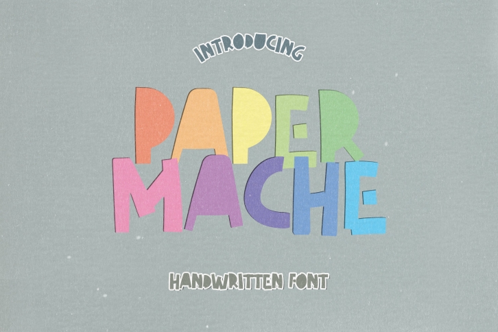 Paper Mache - A Cut-out Handwritten Font Font Download