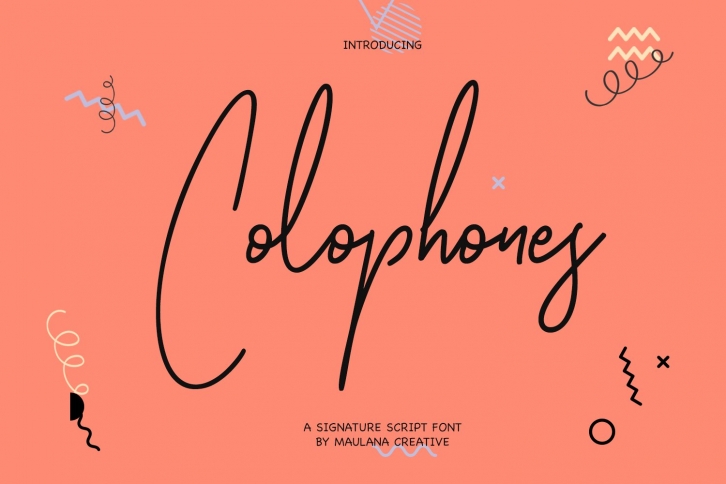 Colophones Signature Script Calligraphy Font Font Download