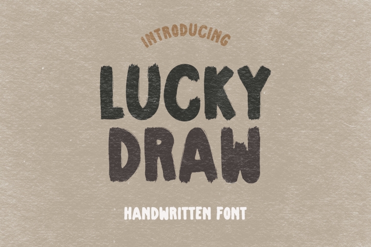 Lucky Draw - A Drybrush Handwritten Font Font Download