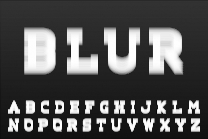 White latin letters - blur font Font Download