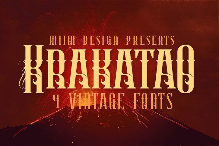 Krakatao - Vintage Font Font Download
