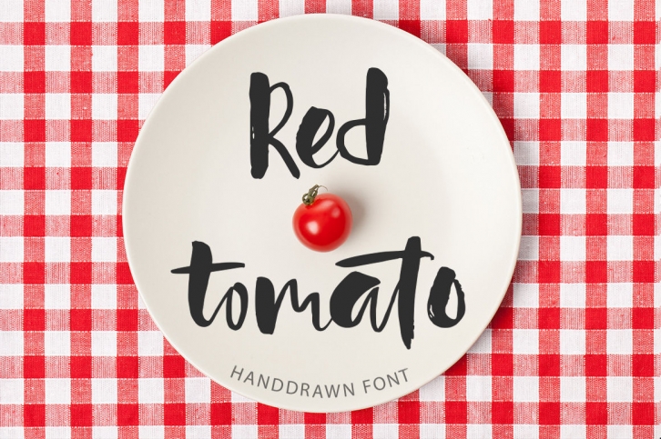 Red tomato. Script font Font Download