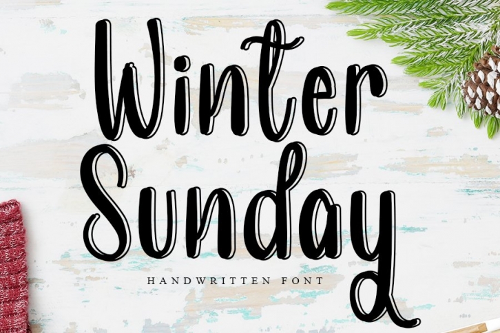 Winter Sunday - Monoline Handwritten Font Font Download