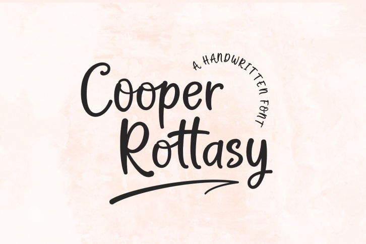 Cooper Rottasy - A Handwritten Font Font Download