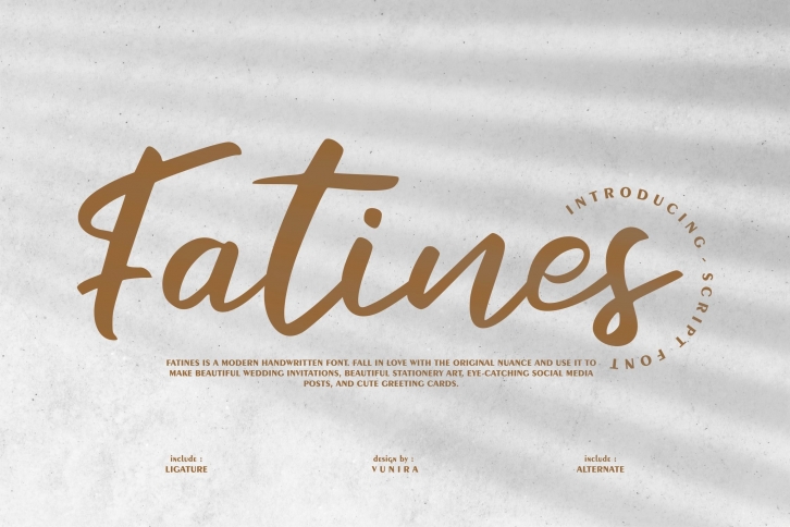 Fatines | Modern Handwritten Font Font Download