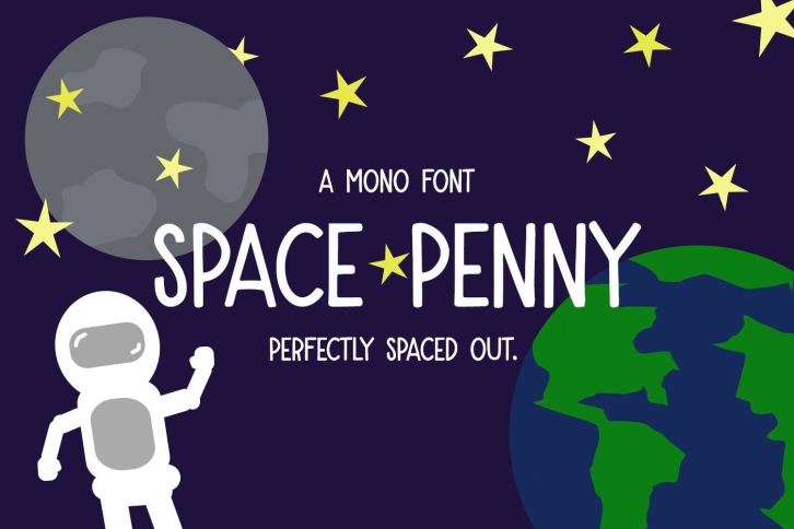 Space Penny Mono Font Font Download