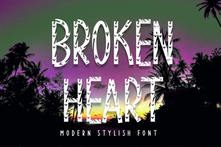 Broken Heart - Brush Font Font Download
