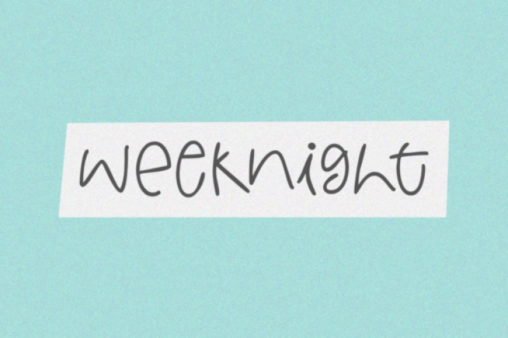 Weeknight Font Download