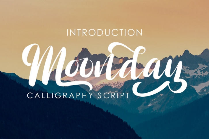 Moonday - Calligraphy Font Font Download