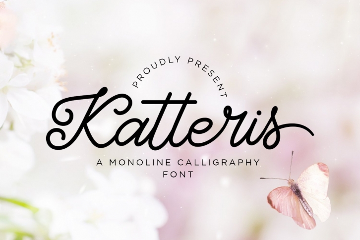 Katteris - Monoline Calligraphy Font Font Download