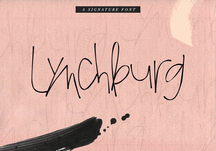 Lynchburg - Handwritten Signature Font Font Download