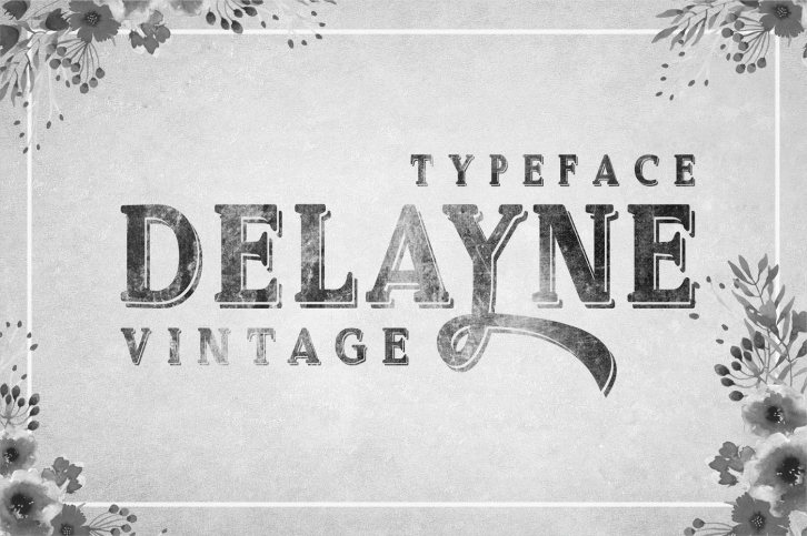 Delayne - Vintage Typeface Font Download