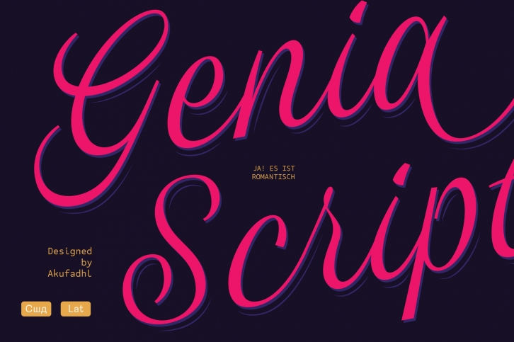 Genia script typeface Font Download