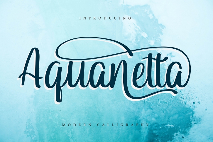 Aquanetta | Modern Calligraphy Font Font Download