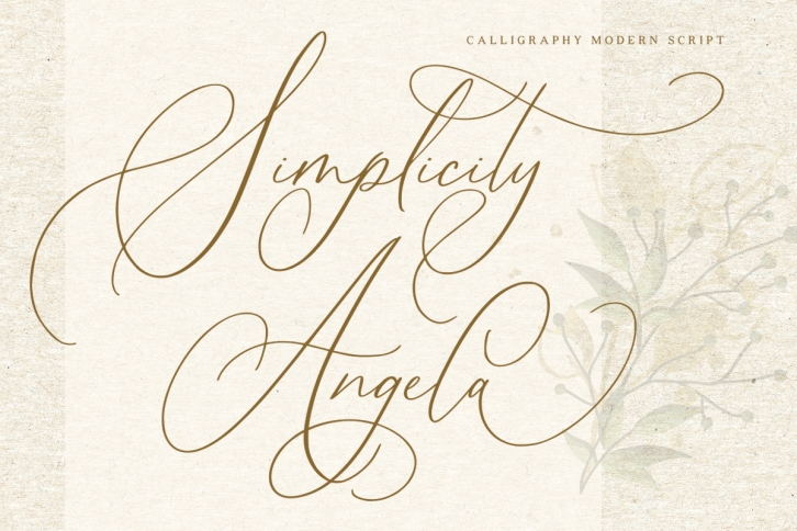 Simplicity Angela - Calligraphy Font Font Download